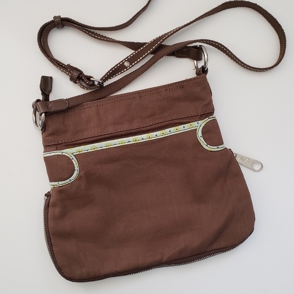 Thirty-one Quilted Canvas Crossbody Bag Brown - Picture 1 of 15